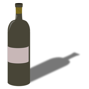 3d wine bottle
