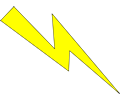 Lightning yellow with black outline