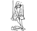 Merch ar siglen | Girl on a swing