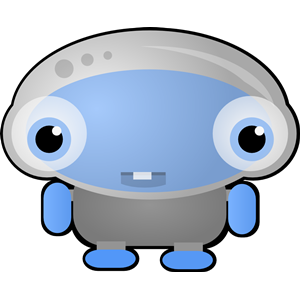 Strange blue robot creature