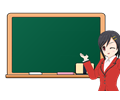 Anime Girl School Chalkboard 2