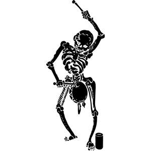 Skeleton busker