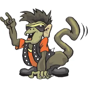 Monkey Rock Star Clipart