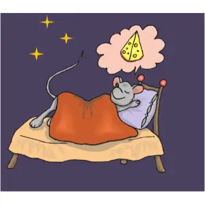 Mouse Dreaming Clipart