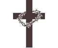 Cross and thorns icon